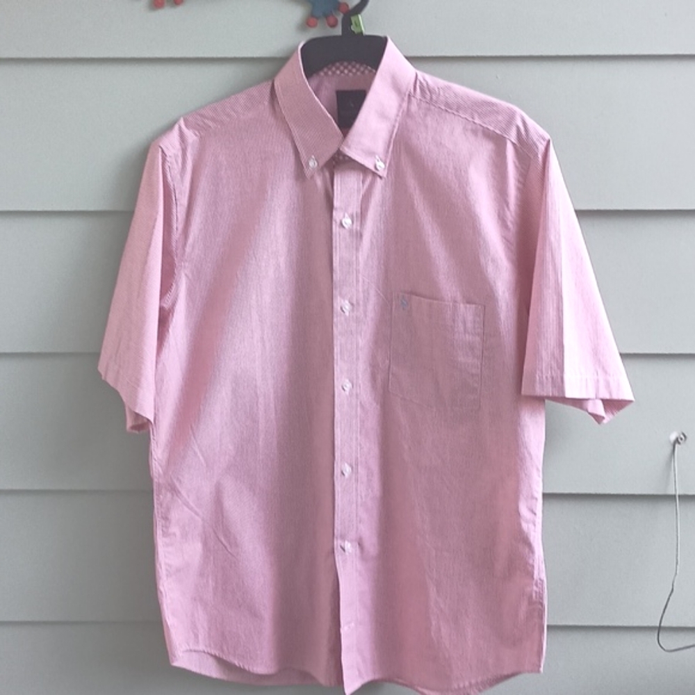 Tailorbyrd Mens DK Orange /White Gingham Dress Casual Button Down Shirt Sz M NWT
